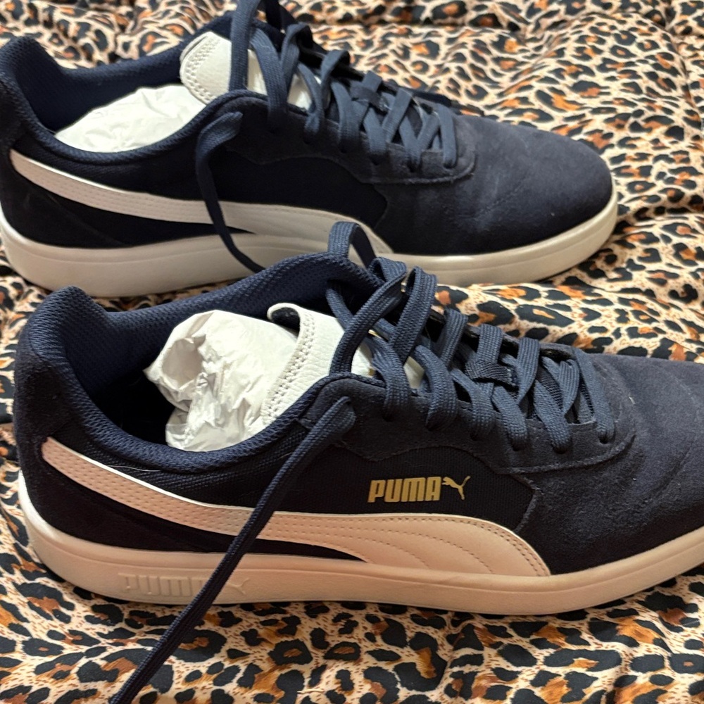 Puma Midnight Blue and White Trainers